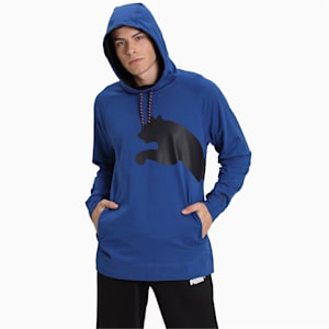 PUMA Cat Sweat Hoodie, Galaxy Blue-Puma Black