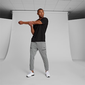Pants Train Tech Knit para Hombre, Medium Gray Heather-Black, extralarge