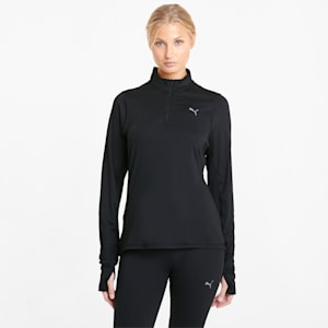 Favourite Quarter-Zip Women's Running Pullover, Puma Black