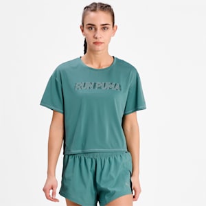 COOLadapt Women's Skimmer Running Relaxed  T-shirt, Blue Spruce