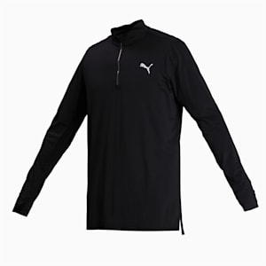 Favourite Quarter-Zip Men's Running Performance T-Shirt, Puma Black, extralarge-IND