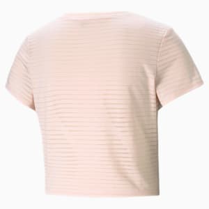 STUDIO TWIST BURNOUT TEE, Cloud Pink-burn out print