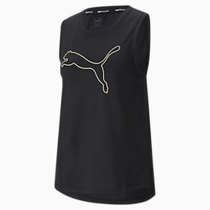 Favourite Cat Muscle Women's Training Tank Top, Puma Black-Cat Outline