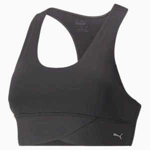 Sujetador de mediano impacto Forever Luxe ellaVATE para mujer, Puma Black-reflective cat