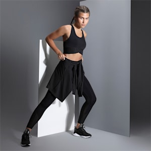 Mid Elastic Padded Women's Training Bra, Puma Black, extralarge-IND