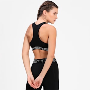 Mid Elastic Padded Women's Training Bra, Puma Black, extralarge-IND