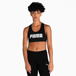 Mid Impact 4Keeps Women's Training Sports Bra, Puma Black, extralarge-IND