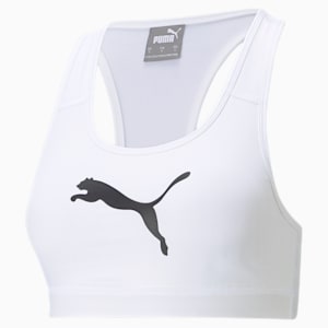 Soutien-gorge d’entraînement pour femme intensité moyenne 4Keeps, Puma White-black BIG CAT, extralarge