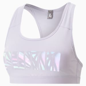 Sujetador de mediano impacto 4Keeps Graphic para mujer, Spring Lavender