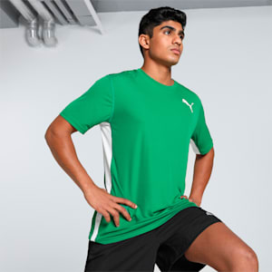 Cross the Line 2.0 Men's Track and Field Performance Fit T-shirt, Power Green-Puma White, extralarge-IND
