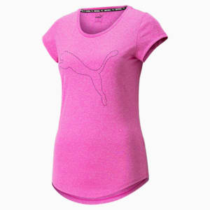 Performance Heather Cat Women's Training  T-shirt, Deep Orchid Heather