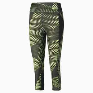 Favourite AOP 3/4 Women's Training Slim Tights, SOFT FLUO YELLOW-AOP