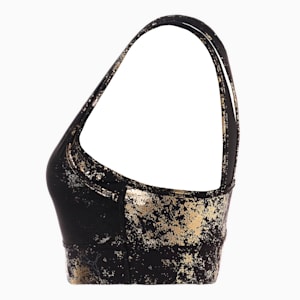 トレーニング FASHION LUXE ELLAVA ブラトップ 中サポート ウィメンズ, Puma Black-Puma Team Gold-Matte foil print