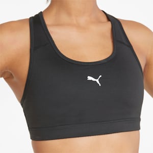 ウィメンズ トレーニング 4キープ グラフィック ブラトップ 中サポート, Puma Black-white small cat, extralarge-JPN