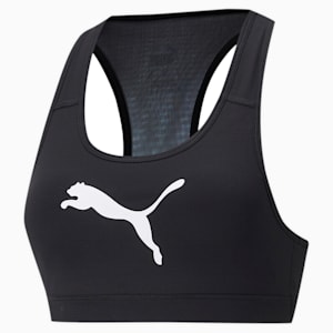 ウィメンズ トレーニング 4キープ グラフィック ブラトップ 中サポート, Puma Black-White Cat, extralarge-JPN