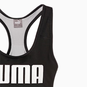 ウィメンズ トレーニング 4キープ グラフィック ブラトップ 中サポート, Puma Black-White PUMA