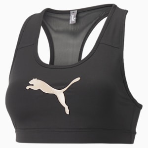 ウィメンズ トレーニング 4キープ グラフィック ブラトップ ミディアムサポート, Puma Black-Safari Glam Cat, extralarge-JPN