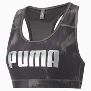 ウィメンズ トレーニング 4キープ グラフィック ブラトップ 中サポート, Puma Black-Brush stroke -PUMA print