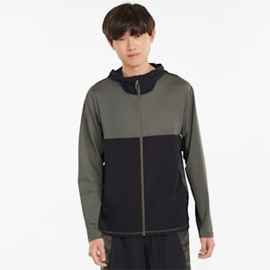 RUN COOLADAPT Men's Hooded Jacket, Grape Leaf-Puma Black