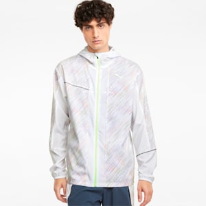 RUN Graphic Hooded Men's Running Jacket, Puma White