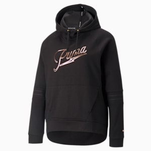 Moto Relaxed Fit Women's Hoodie, Puma Black, extralarge-IND