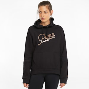 Moto Relaxed Fit Women's Hoodie, Puma Black, extralarge-IND