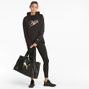 Moto Relaxed Fit Women's Hoodie, Puma Black, extralarge-IND