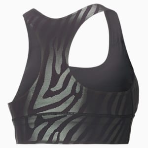 Forever Luxe Graphic Women's Training Bra, Puma Black-Zebra print