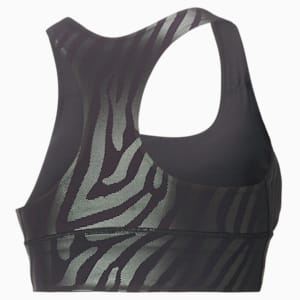 トレーニング FOREVER LUXE ELLAV ブラトップ 中サポート ウィメンズ, Puma Black-Zebra print