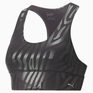 トレーニング FOREVER LUXE ELLAV ブラトップ 中サポート ウィメンズ, Puma Black-Zebra print