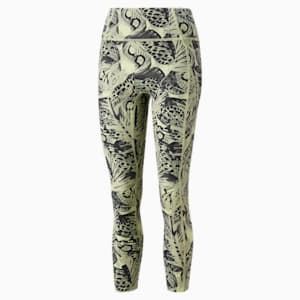 Forever Luxe Graphic Women's Training Leggings, Spring Moss-abstract  print, extralarge