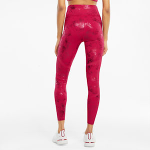 ELLAVATE Eversculpt Women's Slim Tights, Persian Red-Matte foil print