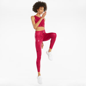 ELLAVATE Eversculpt Women's Slim Tights, Persian Red-Matte foil print
