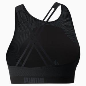 Long Line Women's Seamless Bra, Puma Black