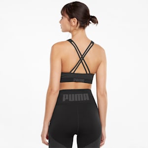 Long Line Women's Seamless Bra, Puma Black
