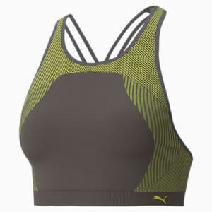 Soutien-gorge de sports sans couture Long Line, femme, Asphalte