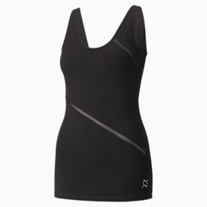 EXHALE Long Lean Women's Performance Tank Top, Puma Black