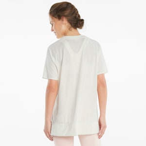 STUDIO Relaxed Ribbed Trim Women's Training Tee, Ivory Glow