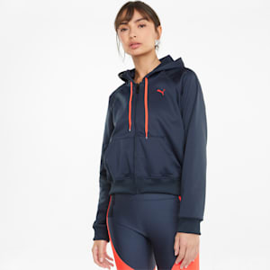 POWER Fleece Full-Zip Relaxed Fit Women's Regular Fit Training Sweat Shirt, Spellbound, extralarge-IND