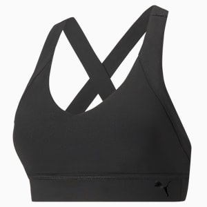 Own It Mid Impact Women's Training Bra, Puma Black, extralarge-IND