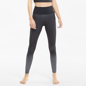 STUDIO Ombre High Waist Full-Length Women's Training Leggings, Puma Black-Asphalt-ombre print