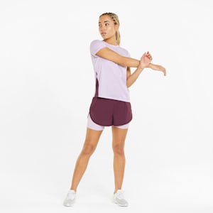2-in-1 Run Women's Performance Shorts, Grape Wine-Lavender Fog