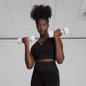 All-In Long Line Women's Sports Bra, Puma Black