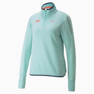 PUMA x HELLY HANSEN Quarter-Zip Women's Running Pullover, Eggshell Blue
