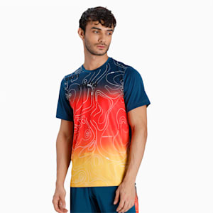 PUMA x one8 Printed Men's Slim Fit T-Shirt, Intense Blue, extralarge-IND