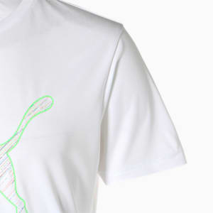 ランニング ロゴ ショートスリーブ Tシャツ, Puma White-multi col CAT