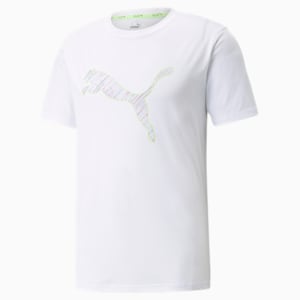 ランニング ロゴ ショートスリーブ Tシャツ, Puma White-multi col CAT