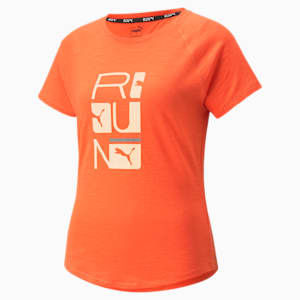 5K Logo Short Sleeve Women's Running Tee, Firelight