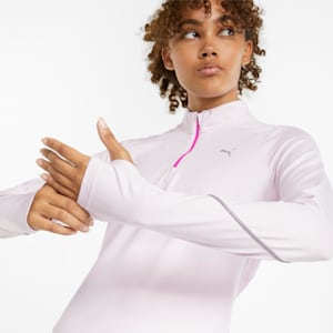 5K Knit Half-Zip Women's Running Top, Lavender Fog