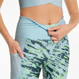 5K Graphic High Waist 7/8 Women's Running Leggings, Nitro Blue